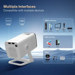 [2026 Upgraded] X1 Projector 300ANSI Android 14.0 Dual Wifi6 8K 4K Decode Auto Keystone Correction Wireless BT5.4 130"Screen 1280*720P Built-In Speaker 180° Rotatable Mini Portable Home Cinema Outdoor Audio Summervibes Gift, Portable Movie Projector, Vid
