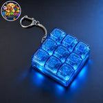 Keyboard Keychain RGB Fidget Toy Light up Sensory Toy Stress Relief Toy Portable Gift for Teens and Adults