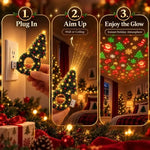 2026 USB Plug-In Christmas Projector Night Light, 6+ Holiday Patterns LED Ceiling Projection Lamp, Christmas Tree Nightlight, Warm LED Room Decor for Bedroom, Party, Xmas Gifts for Kids Family