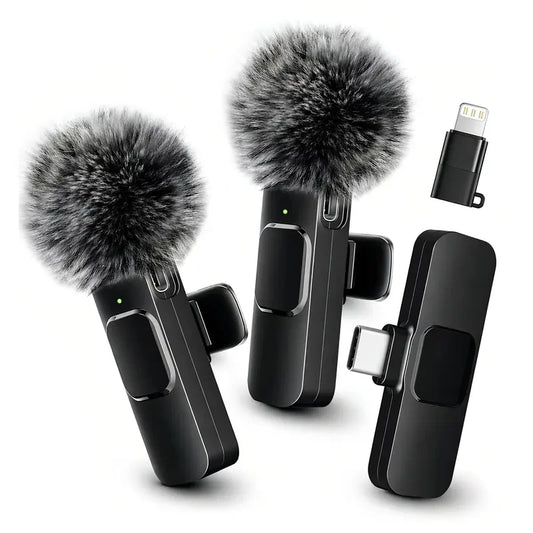 HITOZON Mini Wireless Mobile Lavalier Microphone for Iphone/Android Smartphones - Portable USB-C Lapel Mic with ABS, USB Cable, 1-Touch Recording, Mute Function for Business Audio/Video Recording, Plug-And-Play Vlogging Equipment