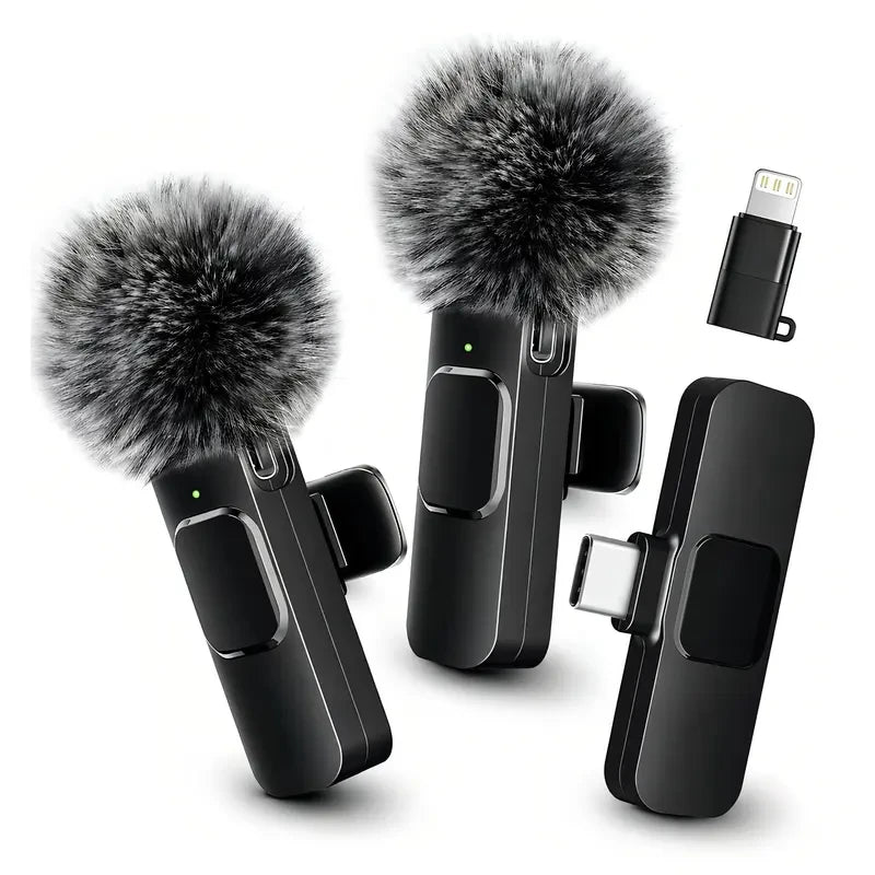HITOZON Mini Wireless Mobile Lavalier Microphone for Iphone/Android Smartphones - Portable USB-C Lapel Mic with ABS, USB Cable, 1-Touch Recording, Mute Function for Business Audio/Video Recording, Plug-And-Play Vlogging Equipment