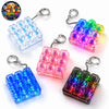 Keyboard Keychain RGB Fidget Toy Light up Sensory Toy Stress Relief Toy Portable Gift for Teens and Adults