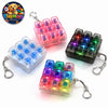 Keyboard Keychain RGB Fidget Toy Light up Sensory Toy Stress Relief Toy Portable Gift for Teens and Adults