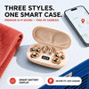 PAXA JC680 3-In-1 Chargeable Bluetooth 6.0 Wireless Earbuds - In-Ear Headphones, Clip-On & Sleep Designs, Smart LED Case, HD Stereo Sound, Comfortable Fit for Sports, Noise Isolation Solutions, Android & Ios Compatible