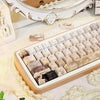 Vintage Side-Engraved Translucent Keycaps, Heat Transfer Process, Matte Finish, Compatible with Wooting, Gaming Personality Boxed, Sublimation Keycap, Gaming Keyboard Keycap