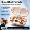 PAXA JC680 3-In-1 Chargeable Bluetooth 6.0 Wireless Earbuds - In-Ear Headphones, Clip-On & Sleep Designs, Smart LED Case, HD Stereo Sound, Comfortable Fit for Sports, Noise Isolation Solutions, Android & Ios Compatible