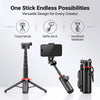 All-In-1 Folding Handheld Selfie Stick Tripod with Bluetooth Remote & Hook, Silicone-Stabilized Telescopic Pole for Cellphone/Mobile, Box-Packaged Accessories for Women, Portable Travel Streaming Gear for Iphone/Android