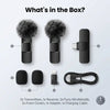HITOZON Mini Wireless Mobile Lavalier Microphone for Iphone/Android Smartphones - Portable USB-C Lapel Mic with ABS, USB Cable, 1-Touch Recording, Mute Function for Business Audio/Video Recording, Plug-And-Play Vlogging Equipment
