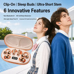 PAXA JC680 3-In-1 Chargeable Bluetooth 6.0 Wireless Earbuds - In-Ear Headphones, Clip-On & Sleep Designs, Smart LED Case, HD Stereo Sound, Comfortable Fit for Sports, Noise Isolation Solutions, Android & Ios Compatible