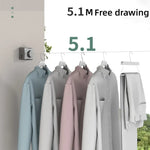 Retractable Clothesline Stainless Seel Pull-Out Clothes-Drying Machine Rope Space-Saving Clothes Drying Rack for Household