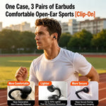 PAXA JC680 3-In-1 Chargeable Bluetooth 6.0 Wireless Earbuds - In-Ear Headphones, Clip-On & Sleep Designs, Smart LED Case, HD Stereo Sound, Comfortable Fit for Sports, Noise Isolation Solutions, Android & Ios Compatible