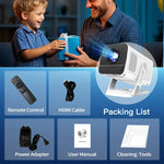 [2026 Upgraded] X1 Projector 300ANSI Android 14.0 Dual Wifi6 8K 4K Decode Auto Keystone Correction Wireless BT5.4 130"Screen 1280*720P Built-In Speaker 180° Rotatable Mini Portable Home Cinema Outdoor Audio Summervibes Gift, Portable Movie Projector, Vid