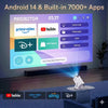 [2026 Upgraded] X1 Projector 300ANSI Android 14.0 Dual Wifi6 8K 4K Decode Auto Keystone Correction Wireless BT5.4 130"Screen 1280*720P Built-In Speaker 180° Rotatable Mini Portable Home Cinema Outdoor Audio Summervibes Gift, Portable Movie Projector, Vid