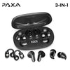 PAXA JC680 3-In-1 Chargeable Bluetooth 6.0 Wireless Earbuds - In-Ear Headphones, Clip-On & Sleep Designs, Smart LED Case, HD Stereo Sound, Comfortable Fit for Sports, Noise Isolation Solutions, Android & Ios Compatible