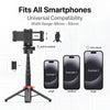 All-In-1 Folding Handheld Selfie Stick Tripod with Bluetooth Remote & Hook, Silicone-Stabilized Telescopic Pole for Cellphone/Mobile, Box-Packaged Accessories for Women, Portable Travel Streaming Gear for Iphone/Android