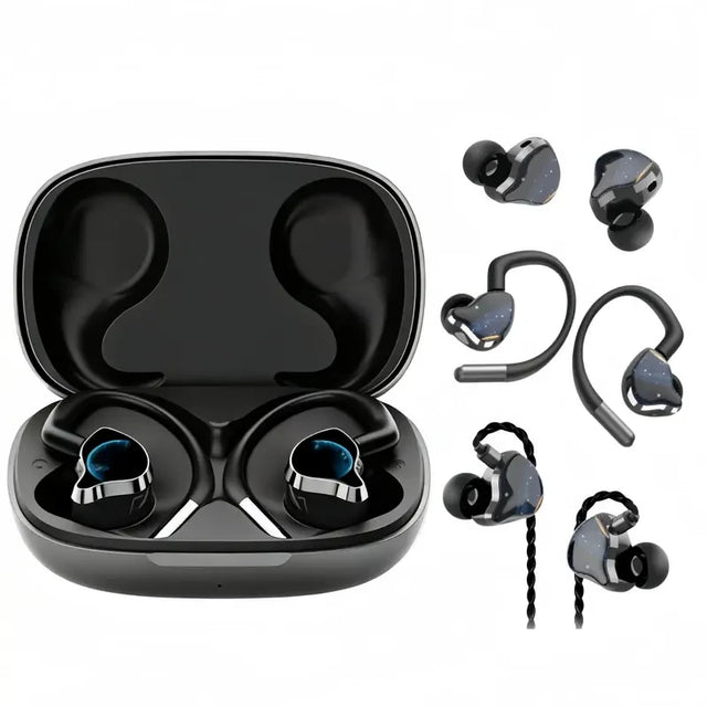 2×3-In-1 Hybrid Magnetic Bluetooth Earbuds with Cable, Built-In Sound Card, 0 Latency Instant Monitoring, 10Mm Dynamic Audio, High-Fidelity Listening, Detachable Wired Headset for Singing Streaming, PC, Phone