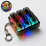 Keyboard Keychain RGB Fidget Toy Light up Sensory Toy Stress Relief Toy Portable Gift for Teens and Adults