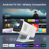 [2026 Upgraded] X1 Projector 300ANSI Android 14.0 Dual Wifi6 8K 4K Decode Auto Keystone Correction Wireless BT5.4 130"Screen 1280*720P Built-In Speaker 180° Rotatable Mini Portable Home Cinema Outdoor Audio Summervibes Gift, Portable Movie Projector, Vid