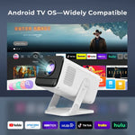[2026 Upgraded] X1 Projector 300ANSI Android 14.0 Dual Wifi6 8K 4K Decode Auto Keystone Correction Wireless BT5.4 130"Screen 1280*720P Built-In Speaker 180° Rotatable Mini Portable Home Cinema Outdoor Audio Summervibes Gift, Portable Movie Projector, Vid