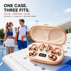 PAXA JC680 3-In-1 Chargeable Bluetooth 6.0 Wireless Earbuds - In-Ear Headphones, Clip-On & Sleep Designs, Smart LED Case, HD Stereo Sound, Comfortable Fit for Sports, Noise Isolation Solutions, Android & Ios Compatible