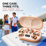 PAXA JC680 3-In-1 Chargeable Bluetooth 6.0 Wireless Earbuds - In-Ear Headphones, Clip-On & Sleep Designs, Smart LED Case, HD Stereo Sound, Comfortable Fit for Sports, Noise Isolation Solutions, Android & Ios Compatible
